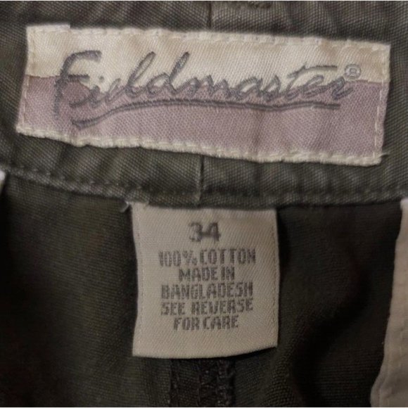 FieldMaster Men Size 34 Green Cargo Khaki Hike Fish Outdoor Shorts 8" Inseam - Picture 7 of 7